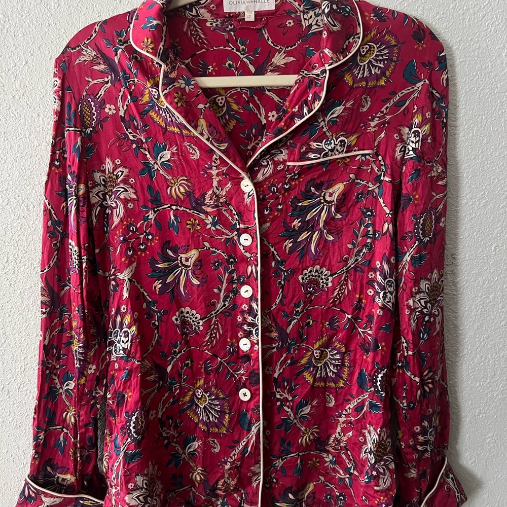 Olivia Von Halle  Pajama set 100% silk